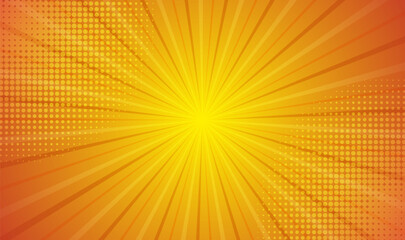 Abstract Yellow Sun Ray Background Design