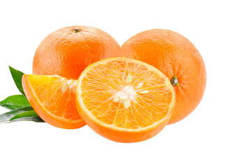 Fresh orange isolated on transparent png