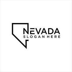 Nevada Map Logo Design template