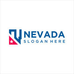 Nevada Map Logo Design template