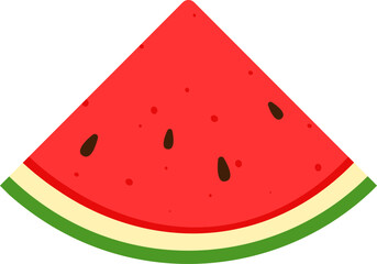 Watermelon Chopped Piece Red Fruit Tropical Juicy Summer Fresh Isolated