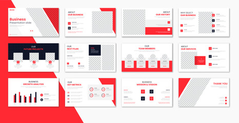 Corporate template presentation design and page layout design, business presentation slideshow for brochure, company profile, website report, finance vector