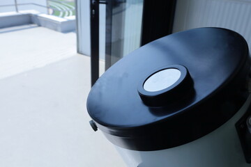 Telescope sun filter. Solar Safety Film on the top metal cover of the telescope for filtering and...