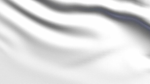 White Flag Cloth 4K. Realistic Loop Waving with Highly Detailed Fabric.