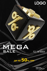procent gold black cube