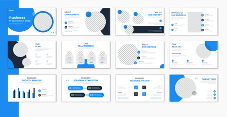 Corporate template presentation design and page layout design, business presentation slideshow for brochure, company profile, website report, finance vector