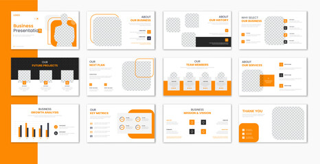 Corporate template presentation design and page layout design, business presentation slideshow for brochure, company profile, website report, finance vector