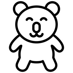 koala ilustration design with outline