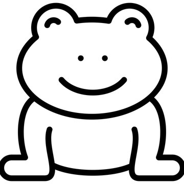 recommend clip art: frog ilustration design with outline