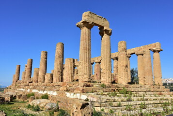 Temple of Juno in Valley of Temples near town Agrigento,Sicily