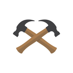 hammer logo icon design vector