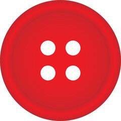 Clothing Button 3d Isolated Illustration in Transparent Background