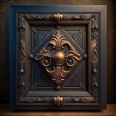 antique gold frame Generative AI