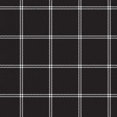 Monochrome Classic Plaid textured Seamless Pattern