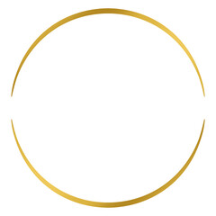 Gold circle frame.