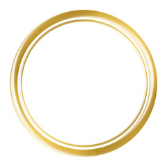 Gold circle frame.