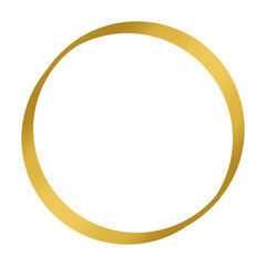 Gold circle frame.