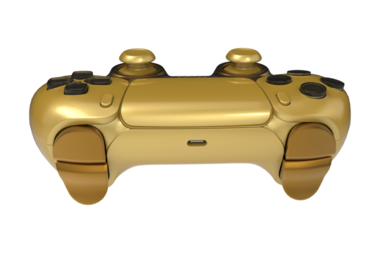 golden video game controller