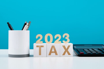 Word tax with number 2023