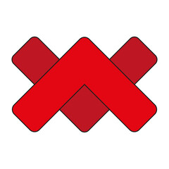 Geometric design. Flat style. Design element. Icon symbol. Line art. Vector illustration.