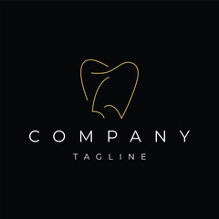 Abstract luxury dental icon logo design vector template
