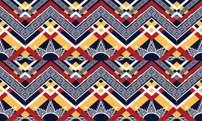 Ikat ethnic vector abstract beautiful art. Ikat seamless pattern for background,fabric,wrapping,clothing,wallpaper,Batik,carpet,embroidery style