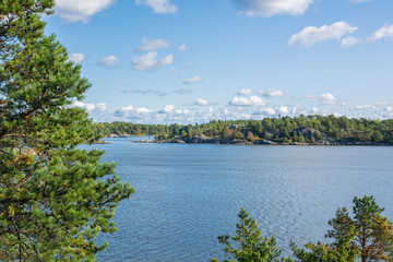 The view from Porkkalanniemi to the Gulf of Finland and shore, Kirkkonummi, Finland