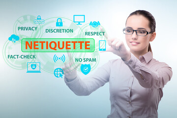 Concept of etiquette and netiquette