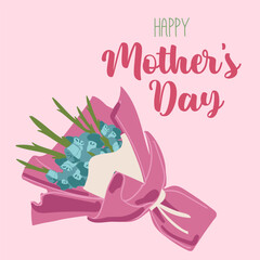 Happy Mothers Day Greeting Card. Mother s Day Calligraphy card, poster. Vector illustration.
