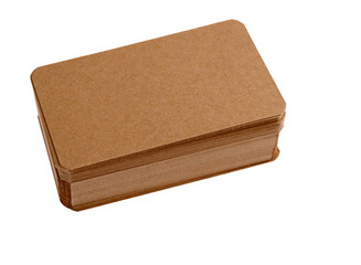 Stack business card on white background