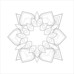 Decorative Doodle flowers in black and white for coloringbook, cover, background, wedding invitation card. Hand drawn sketch for adult anti stress coloring page isolated in white background.-vector