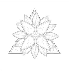 Decorative Doodle flowers in black and white for coloringbook, cover, background, wedding invitation card. Hand drawn sketch for adult anti stress coloring page isolated in white background.-vector
