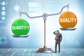 Concept of trade-off between quality and quantity