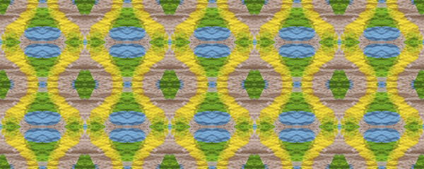 Ethnic pattern. Boho seamless print. Watercolour green paper. Native ornament, repeatable ethnic pattern. Traditional folk motif. Organic texture. Woven carpet, hippie style. Rustic tribal art