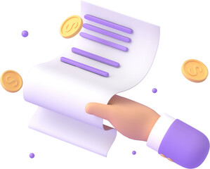 Tax Day Reminder Concept. Businessman submit tax by online concept, online tax payment and report. Business income. 3d illustration.