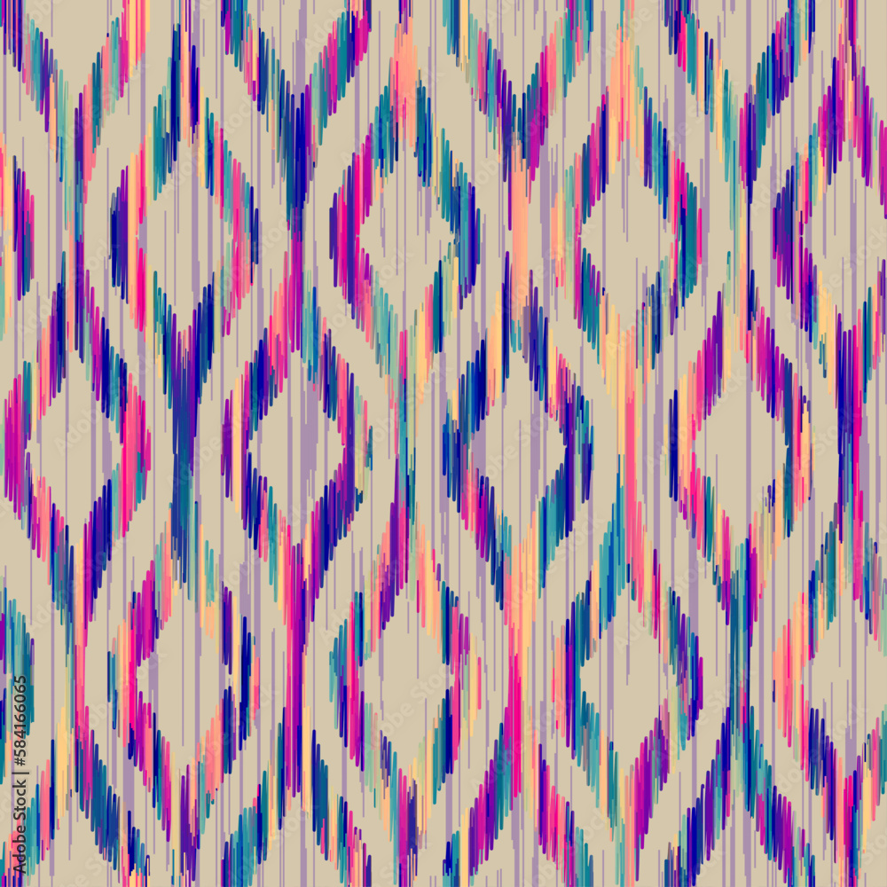 Aufkleber geometric abstract grunge vintage pattern. aztec style. seamless vector image.