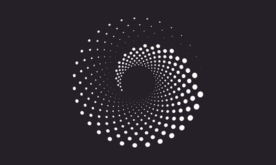 Abstract dynamic rhythmic circle spiral sound wave vector background