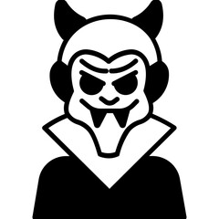 Devil Evil Trendy Color Vector Icon which can easily modify or edit

