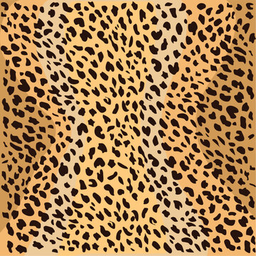 Leopard pattern seamless design, vector illustration background. Animal fur  (panthera pardus) fabric design.  