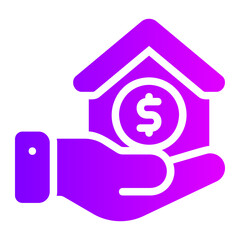 real estate gradient icon