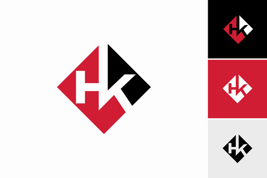 Modern creative HK Logo Design and template	