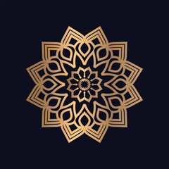 Luxury ornamental golden color mandala design vector