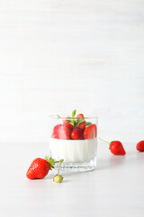 Delicious dessert - Panna Cotta, space for text