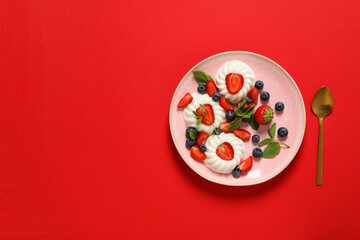 Delicious dessert - Panna Cotta, space for text