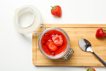 Delicious and sweet dessert - Panna Cotta, top view