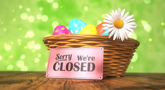 Easter Eggs Basket Closed