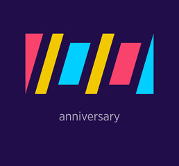 100th anniversary colorful logo design. Modern design color. Anniversary logo template. vector.