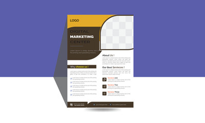 Creative simple business flyer design ,modern  clean vector template .