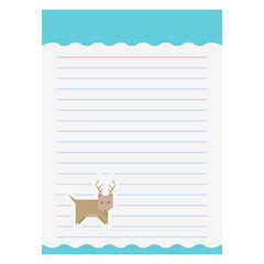 Cute Deer Paper Note Animal Kingdom Element