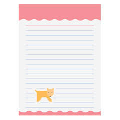 Cute Fox Paper Note Animal Kingdom Element